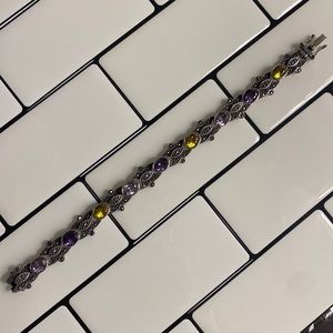 Gemstone Sterling silver delicate bracelet